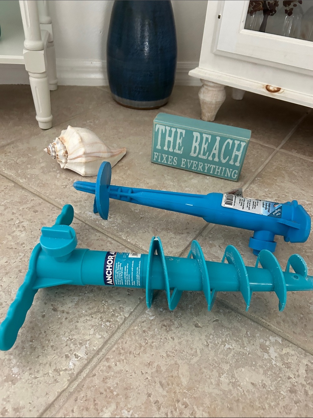 UMBRELLA SAND ANCHORS Marine Sand Anchor - Beach Umbrella Sand Screw